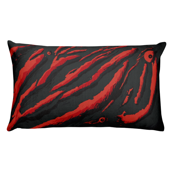 Red Rectangular Pillow with Cover Front Community Art Store